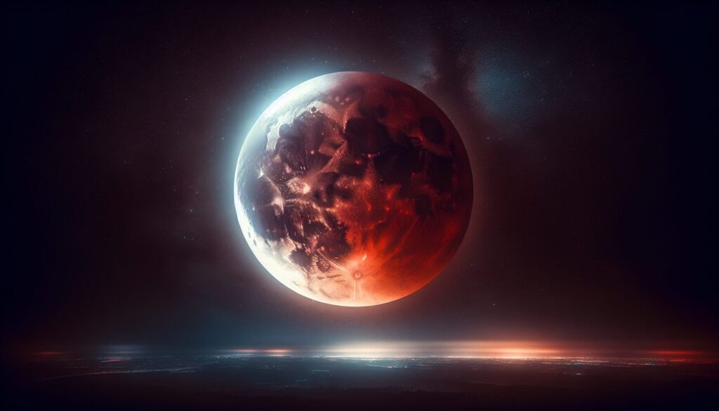 AI generated image of a lunar eclipse